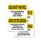 Signmission No Dumping Tenant Only Bilingual OSHA Security Notice Sign, Plastic, 7in W x 10in L, 2PK OS-2PACK-SN-P-710-L-11600 - alternate 1
